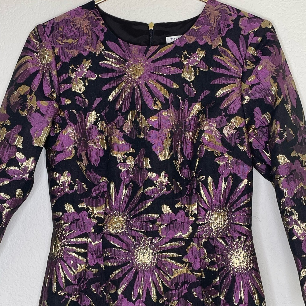Floral Purple and Black Dress